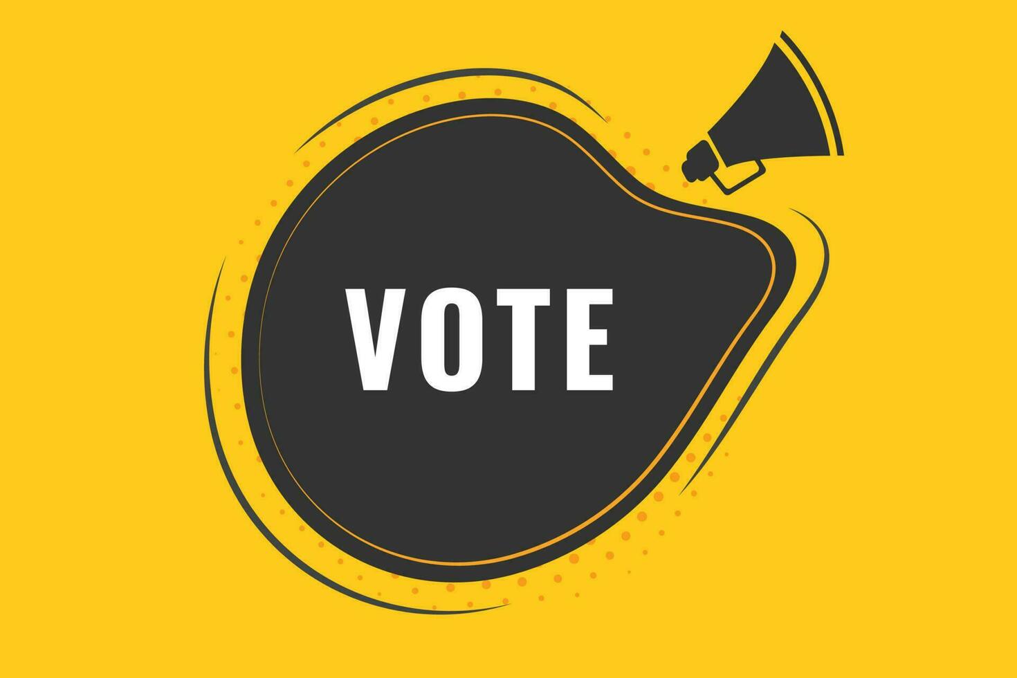 Vote Button. Speech Bubble, Banner Label Vote vector