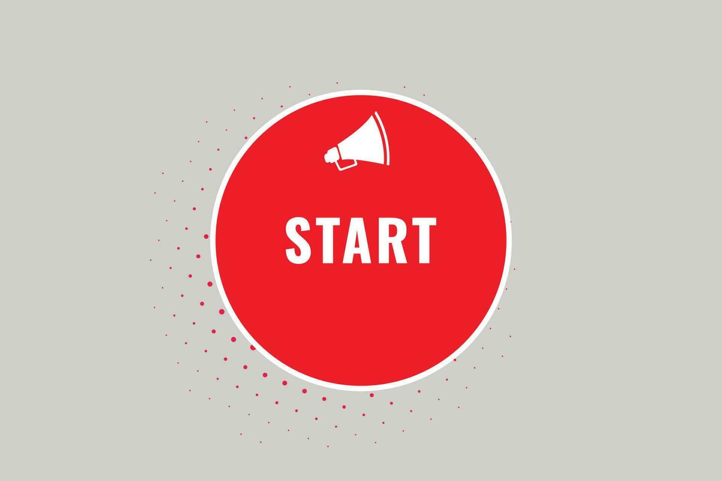 Start Button. Speech Bubble, Banner Label Start vector