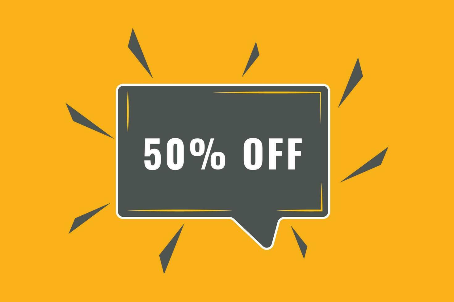 50 off discount Speech Bubble, Banner Label 50 discount vector