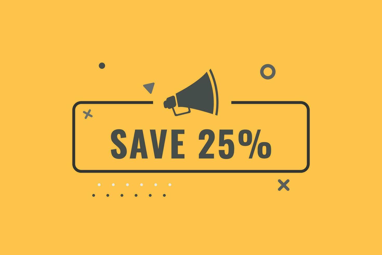 25 Save off discount Speech Bubble, Banner Label 25 Save discount vector