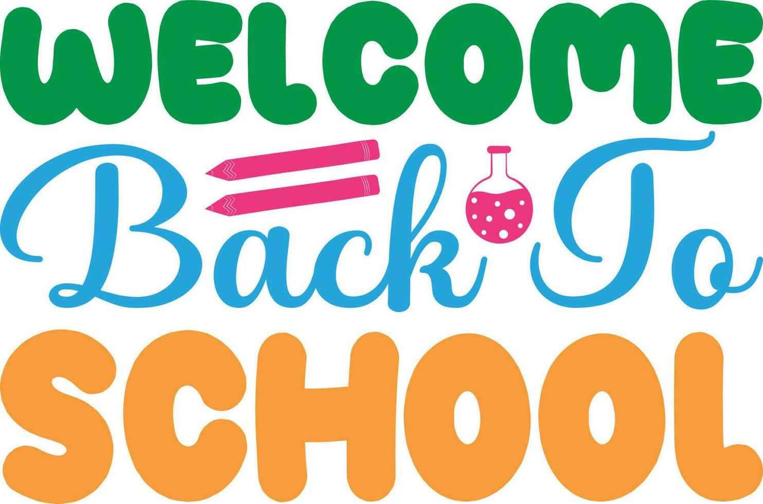 Welcome Back to School T-shirt Design vector