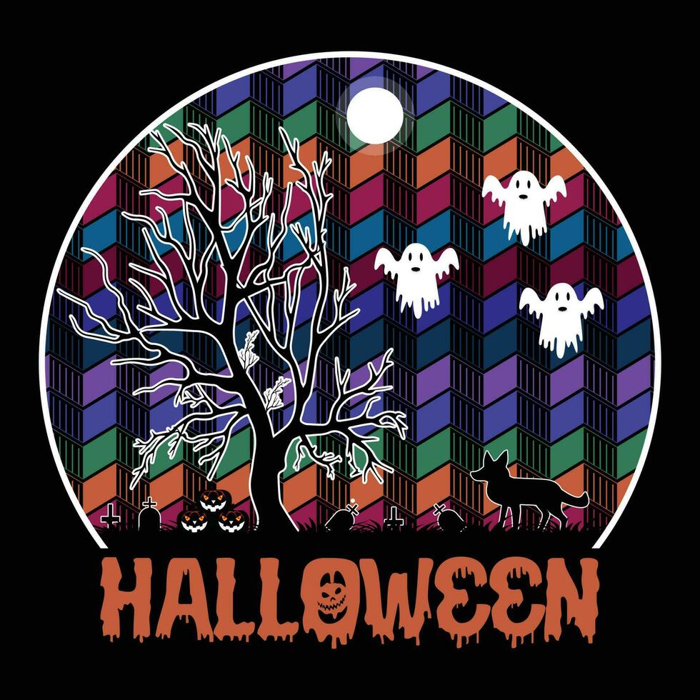 Halloween T-shirt Design vector
