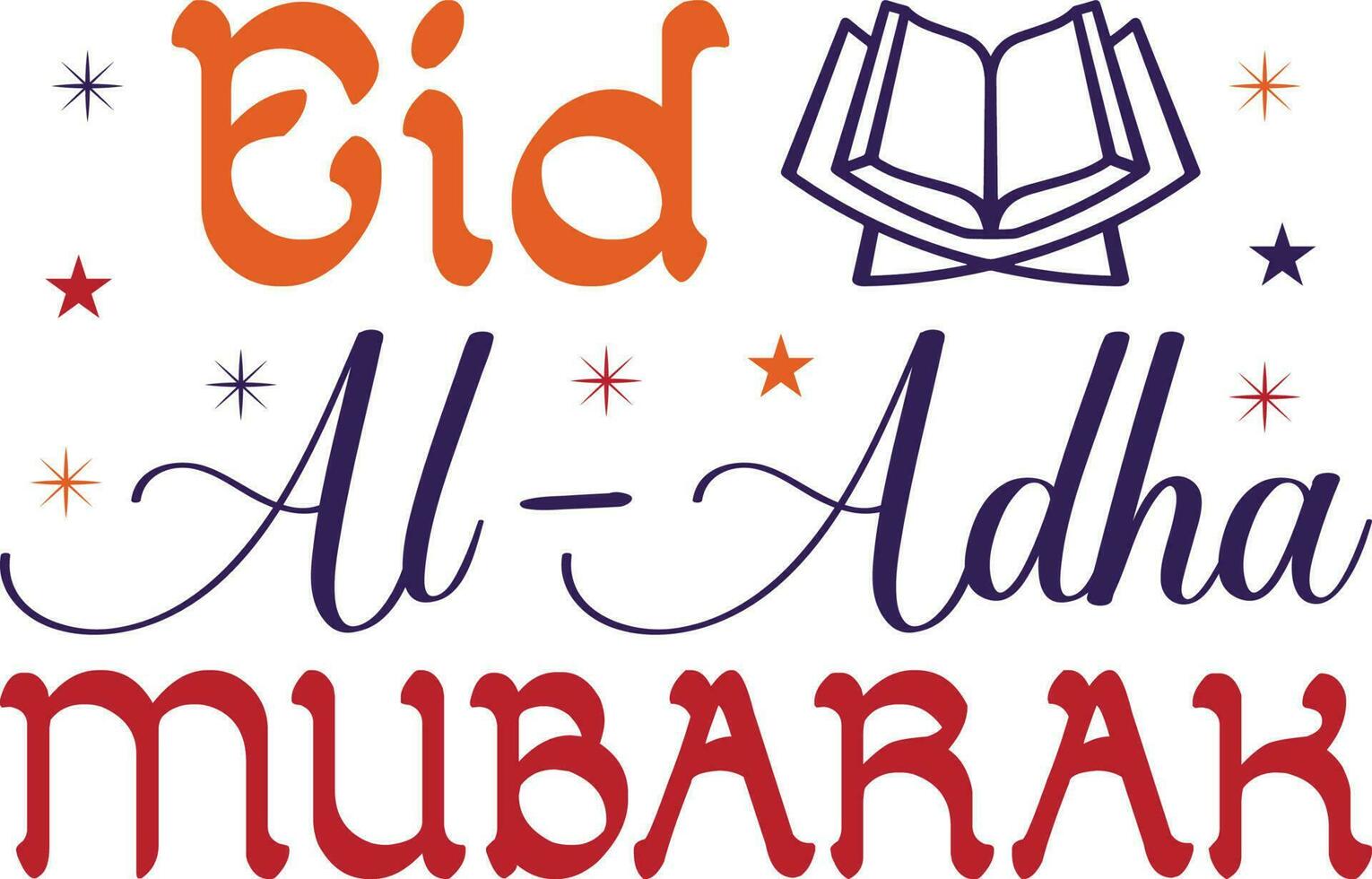 Happy Eid Al-Adha Mubarak T-shirt Design vector