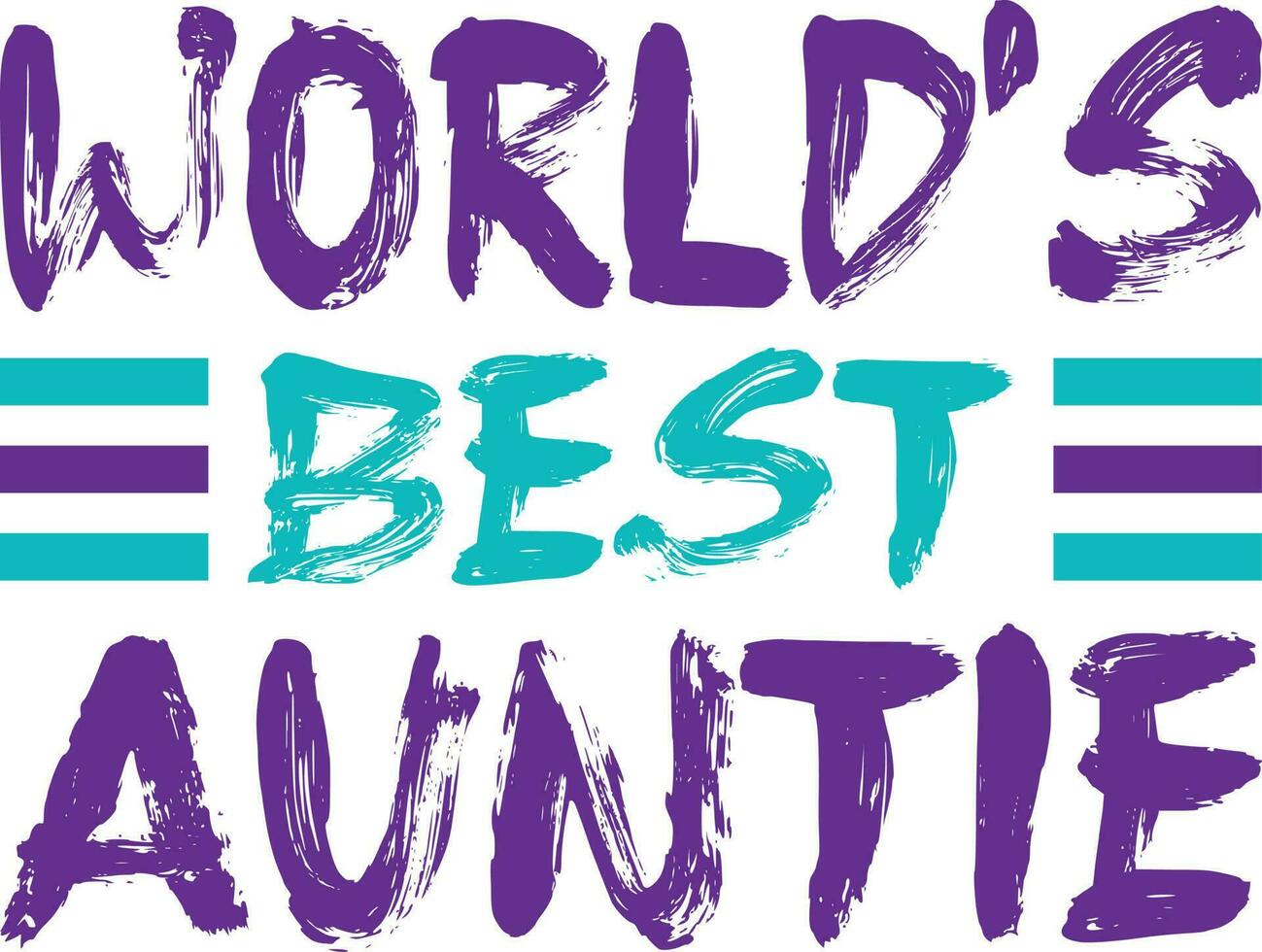 Worlds Best Auntie T-shirt Design vector