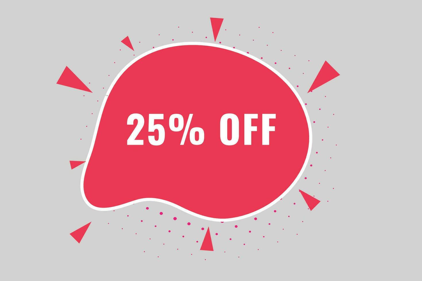25 off discount Speech Bubble, Banner Label 25 discount vector
