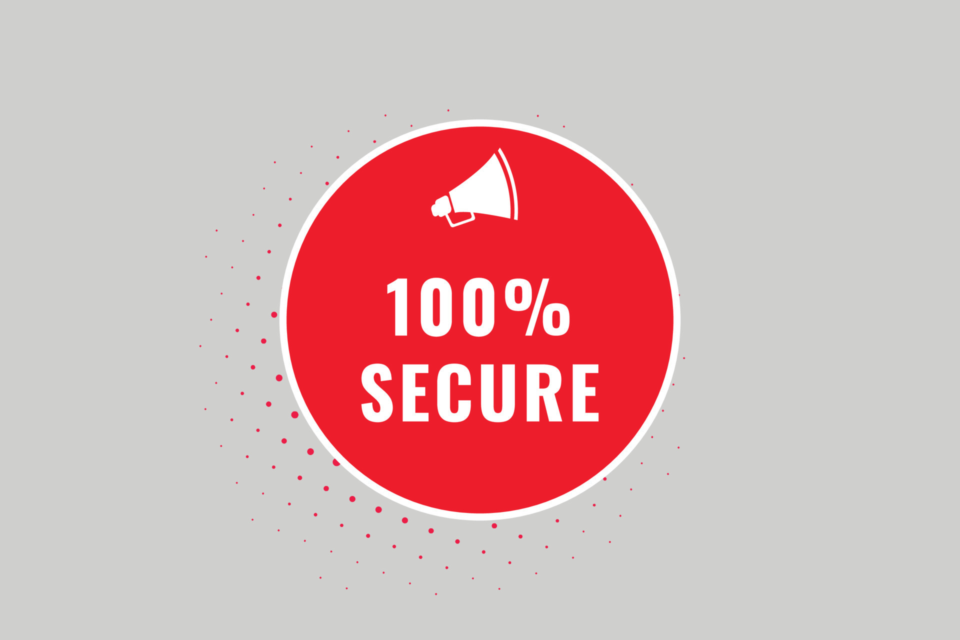 100 Secure Button. Speech Bubble, Banner Label 100 Secure 23892375