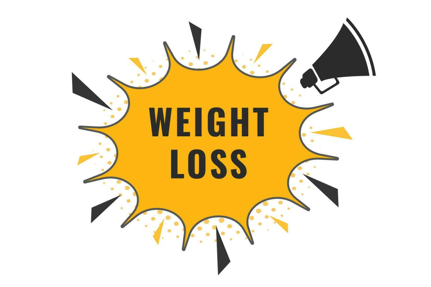 Weight Loss Button. Speech Bubble, Banner Label Weight Loss vector