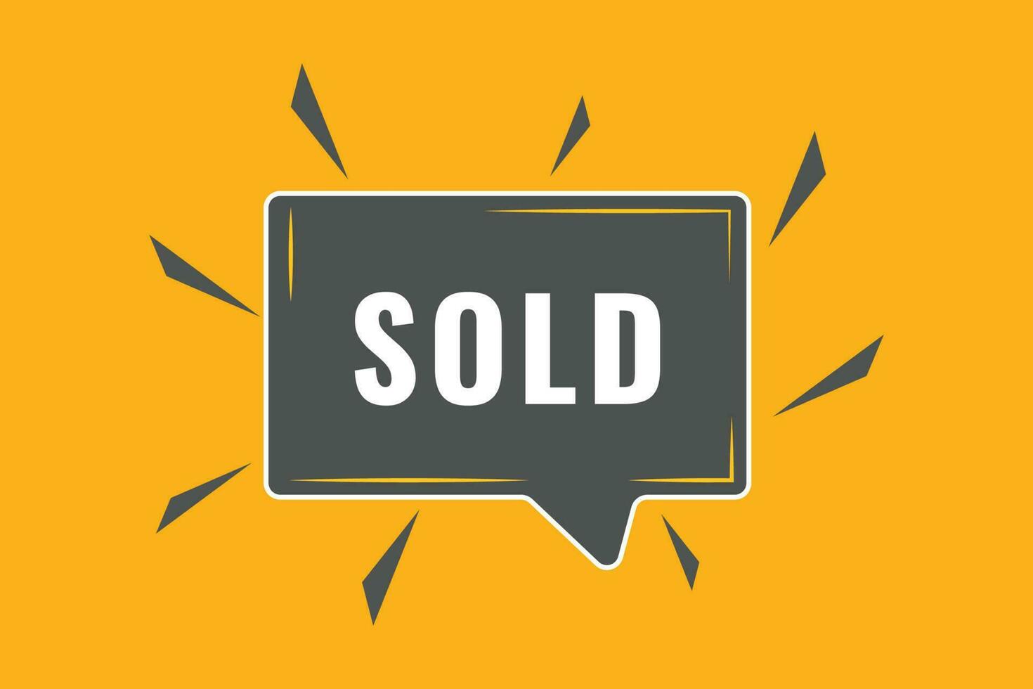 Sold Button. Speech Bubble, Banner Label Sold 23892444 Vector Art at