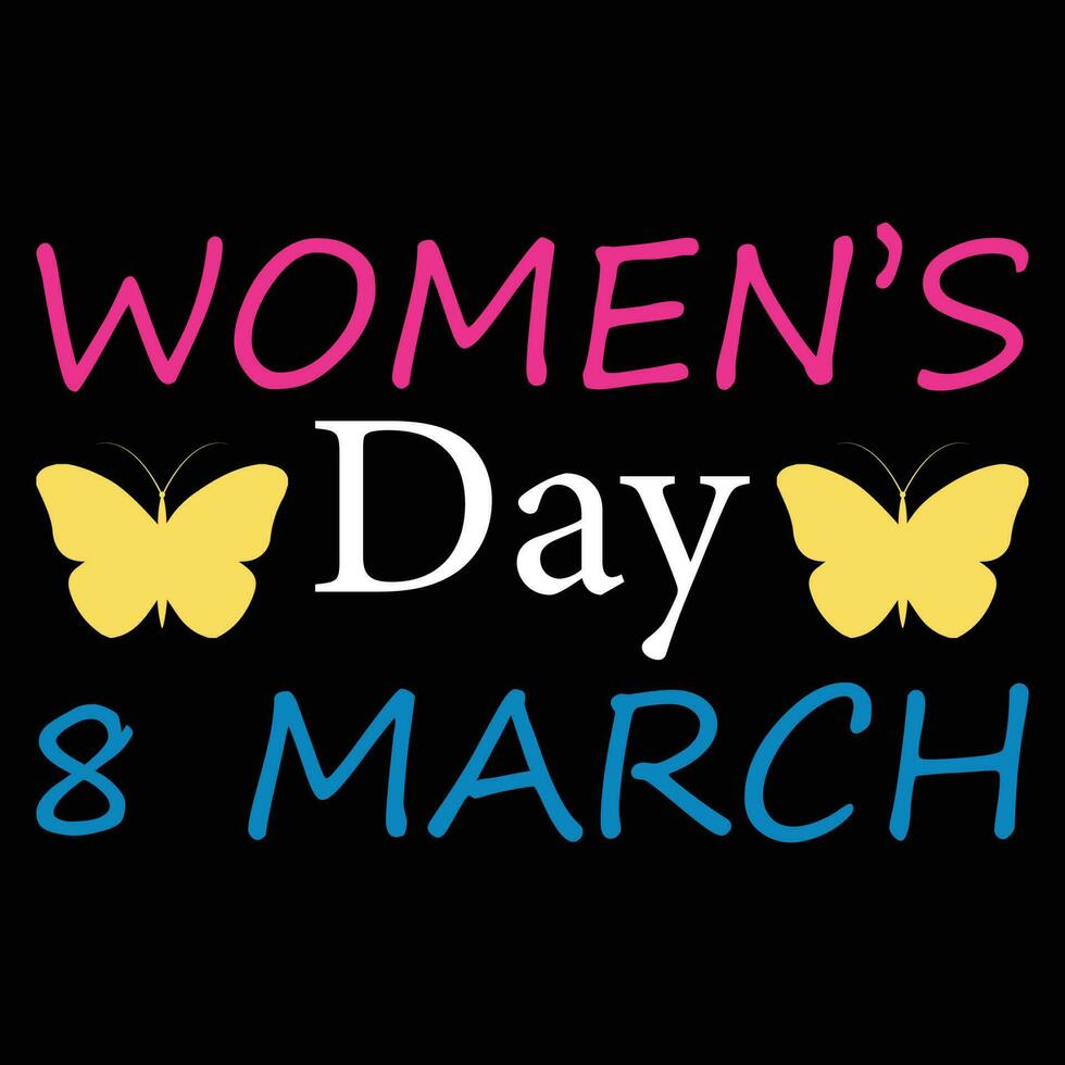 Women's Day 8 March T-shirt Design vector