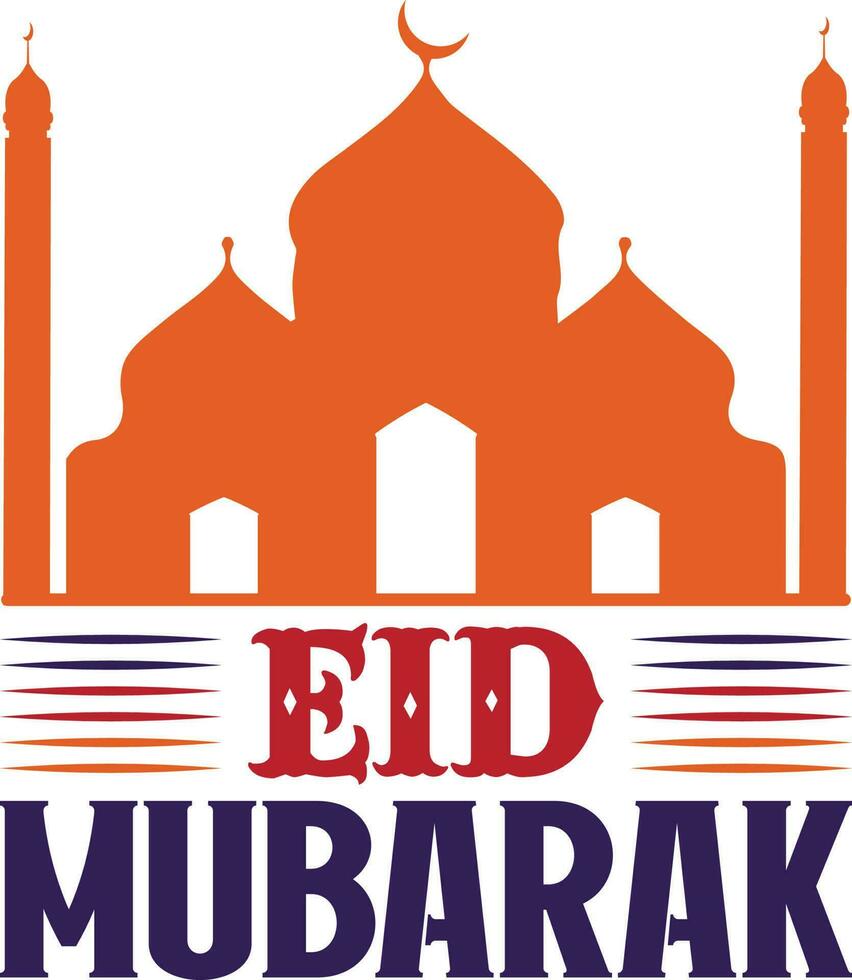 Eid Mubarak Vector Illustration