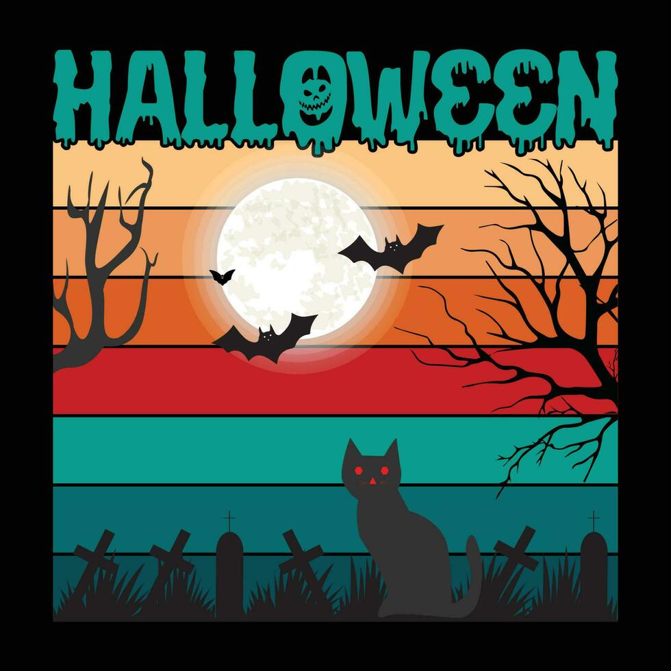 Halloween T-shirt Design vector