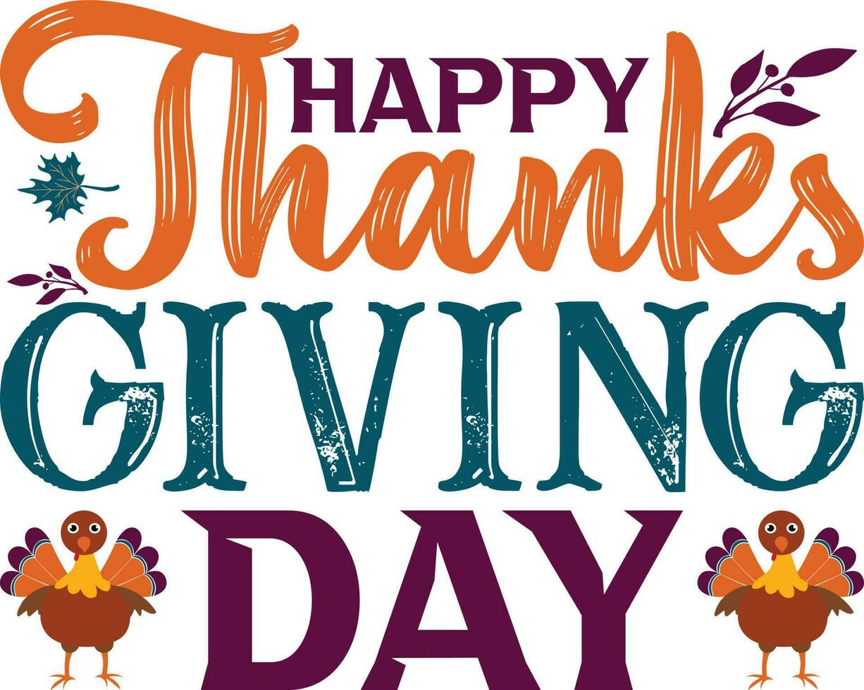 Happy Thanksgiving Day T-shirt Design vector