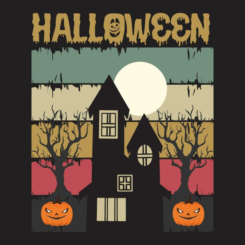 Halloween T-shirt Design vector