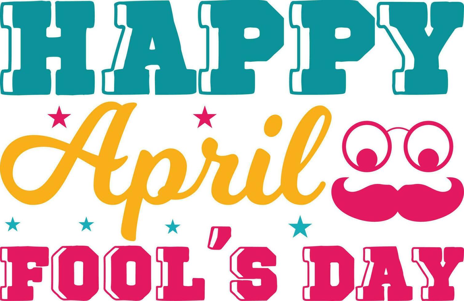 Happy April Fool's Day T-shirt Design vector