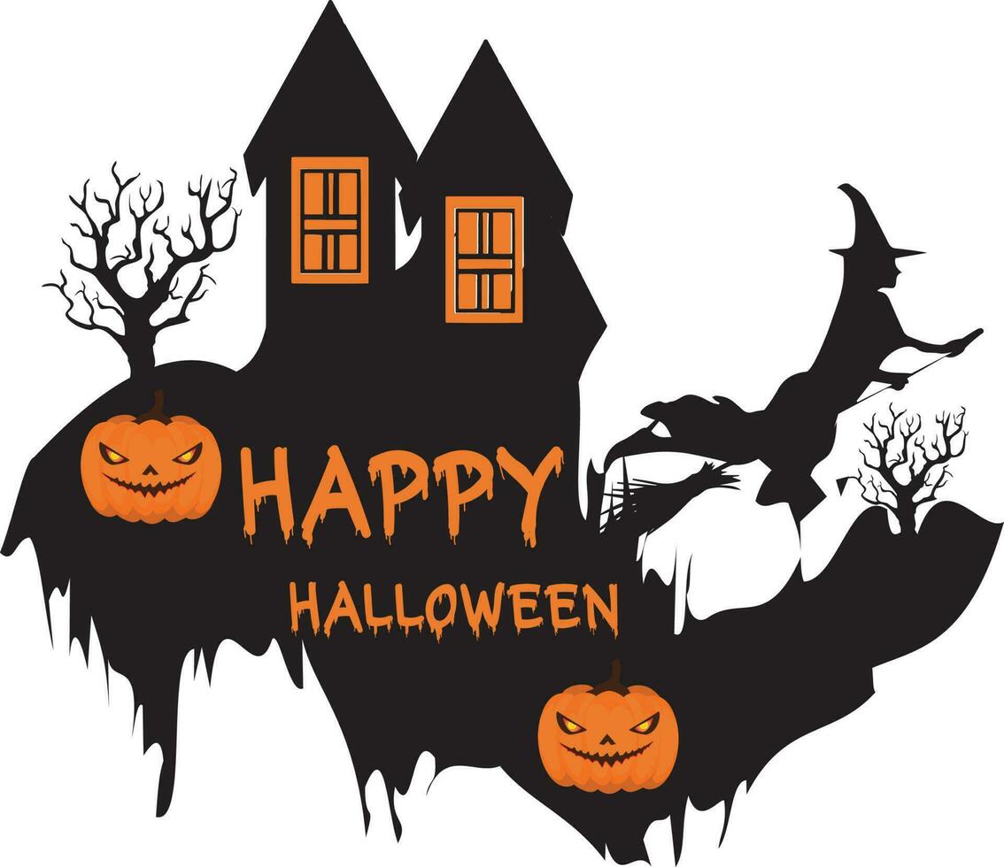 Happy Halloween T-shirt Design vector