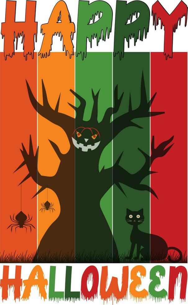 Happy Halloween T-shirt Design vector