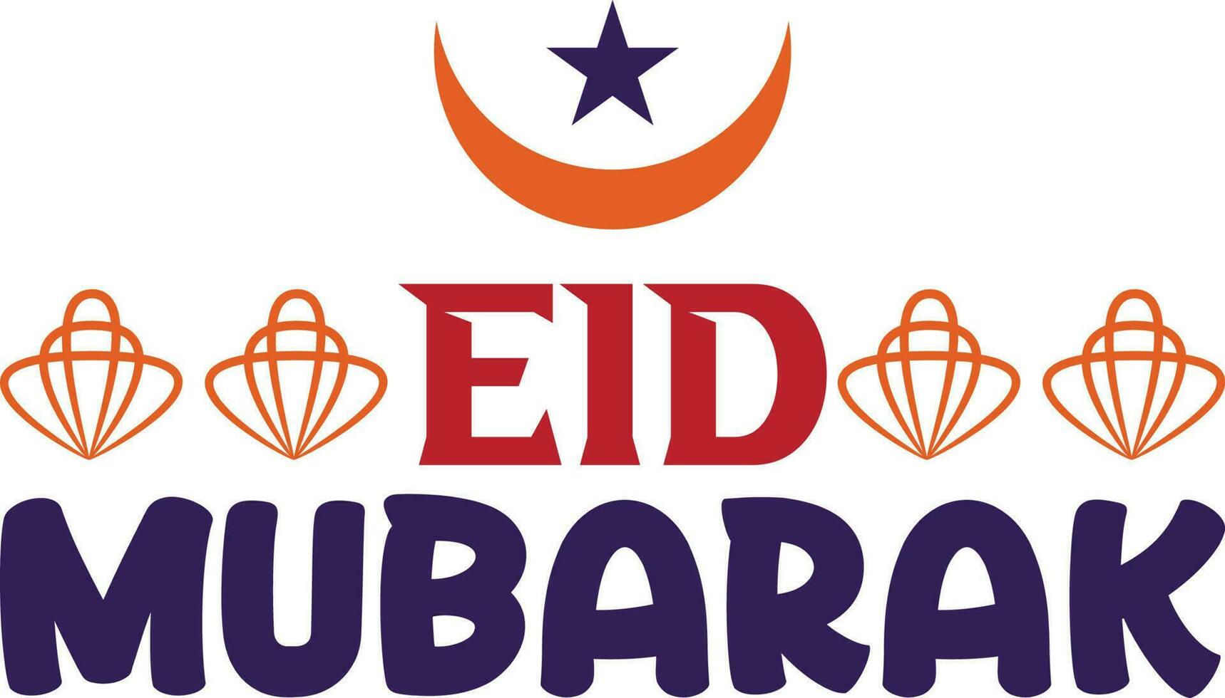 Eid Mubarak T-shirt Design vector