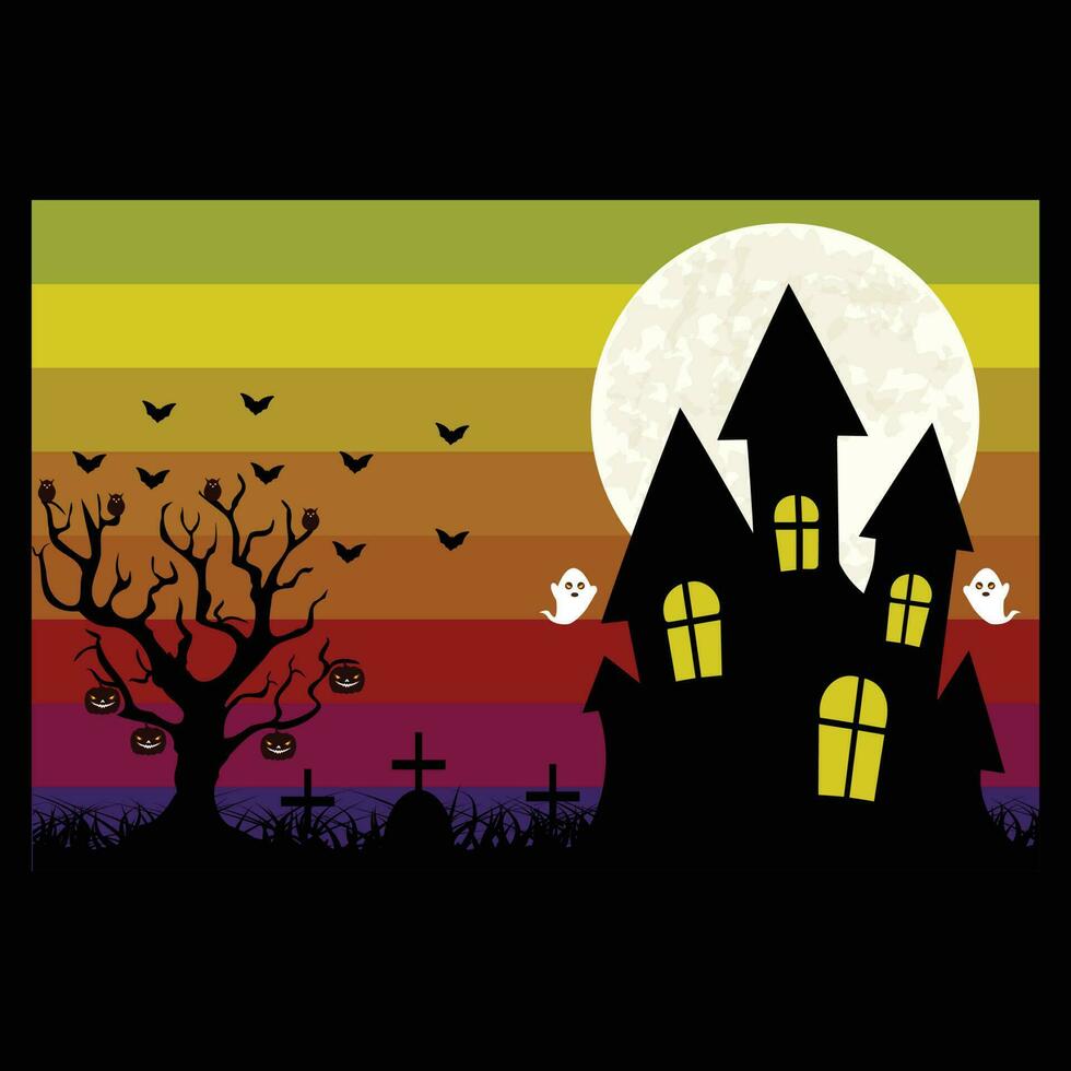 Halloween T-shirt Design vector