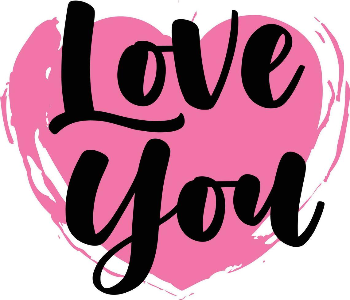 Love You T-shirt Design vector