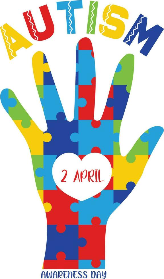 Autism 2 AprilAwareness Day T-shirt Design vector