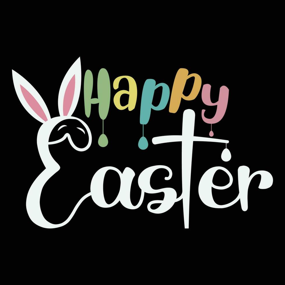 Happy Easter Day T-shirt Design vector