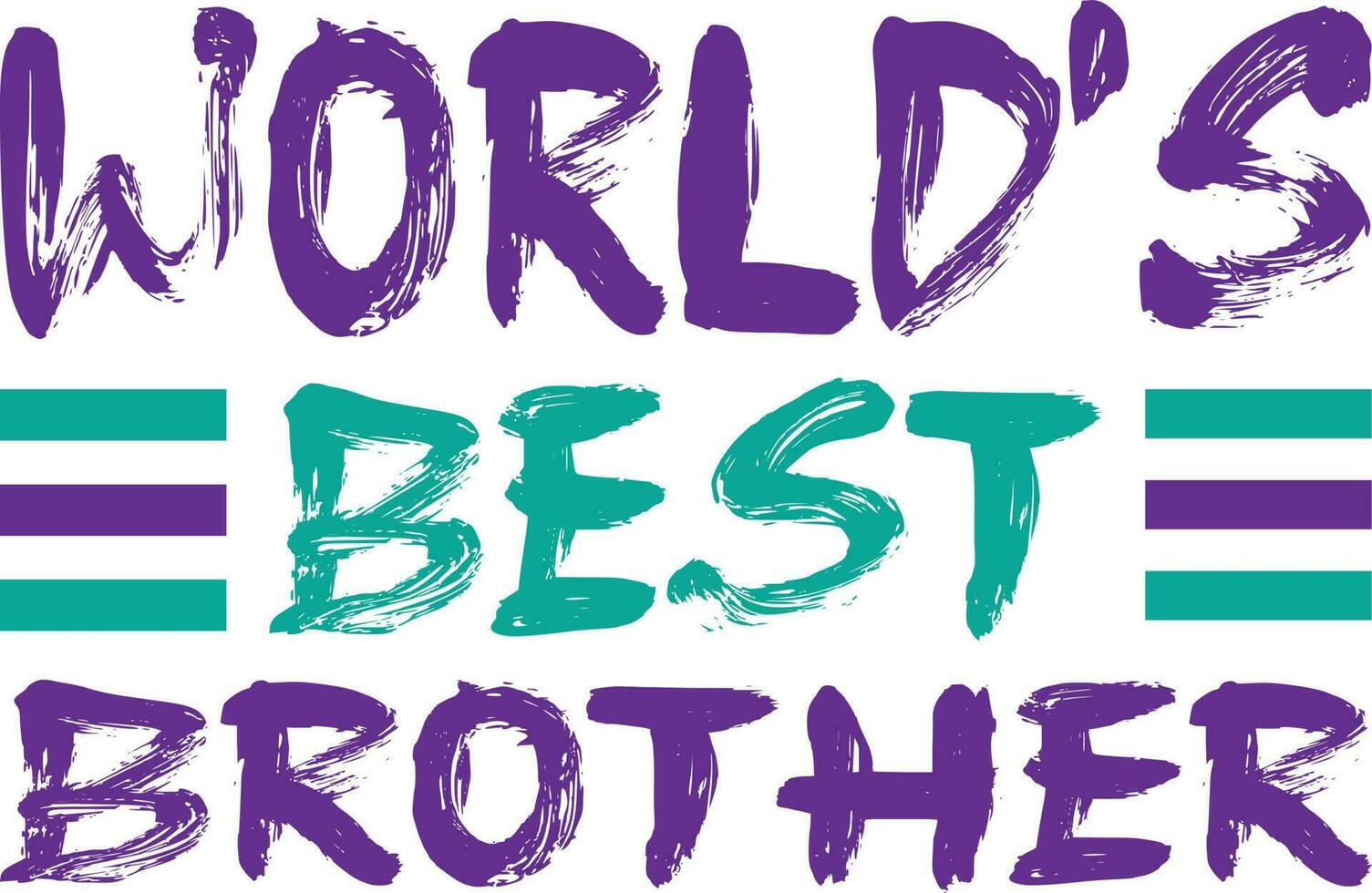 Worlds Best Brother T-shirt Design vector