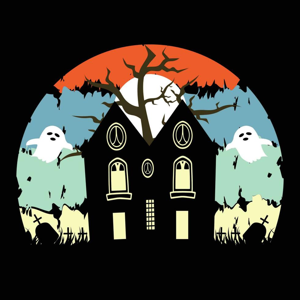 Halloween T-shirt Design vector