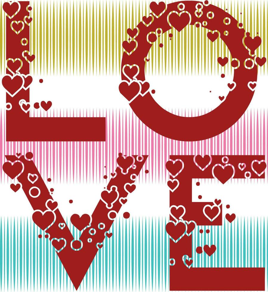 contento San Valentín día amor camiseta diseño vector