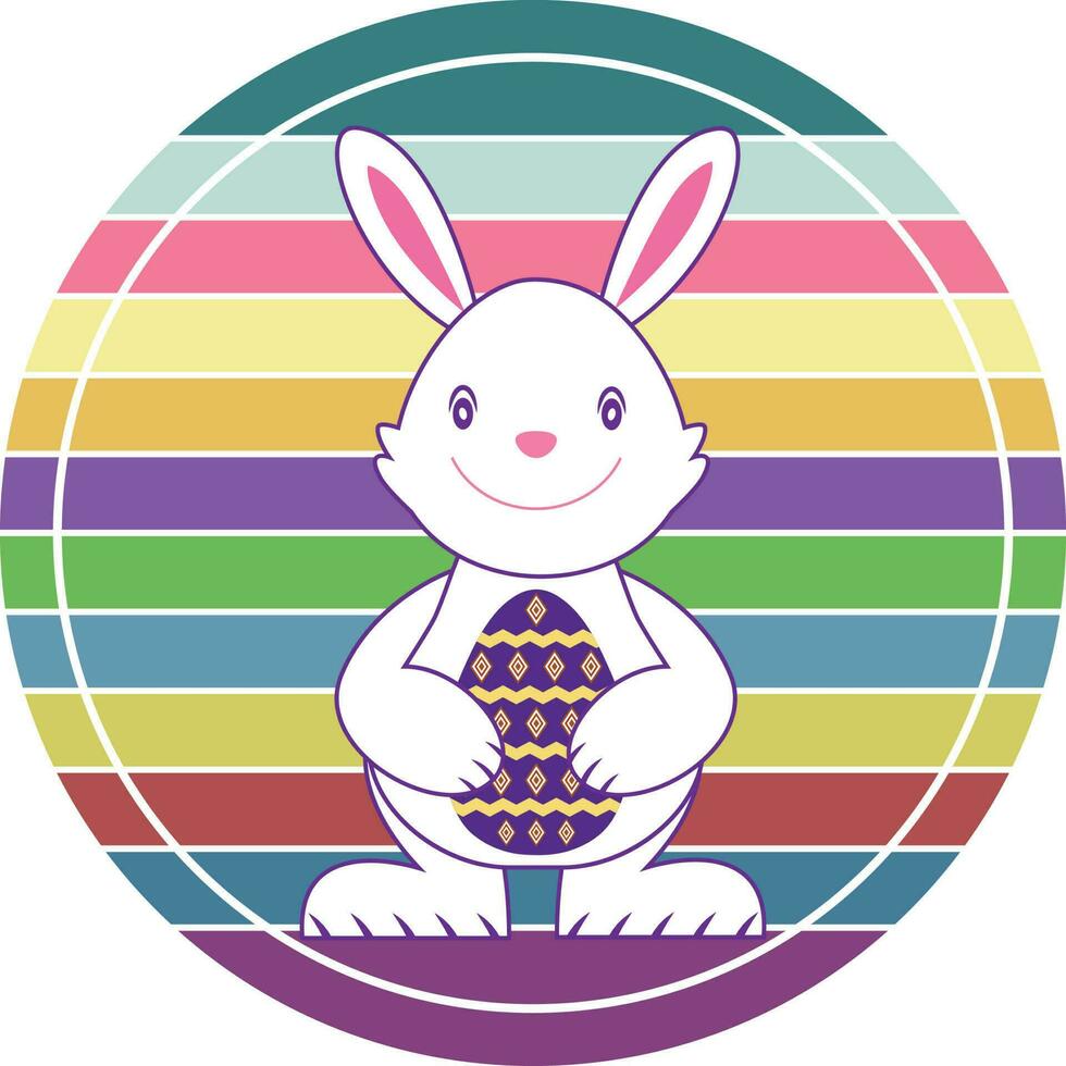 Easter Day Bunny Vector Illustration