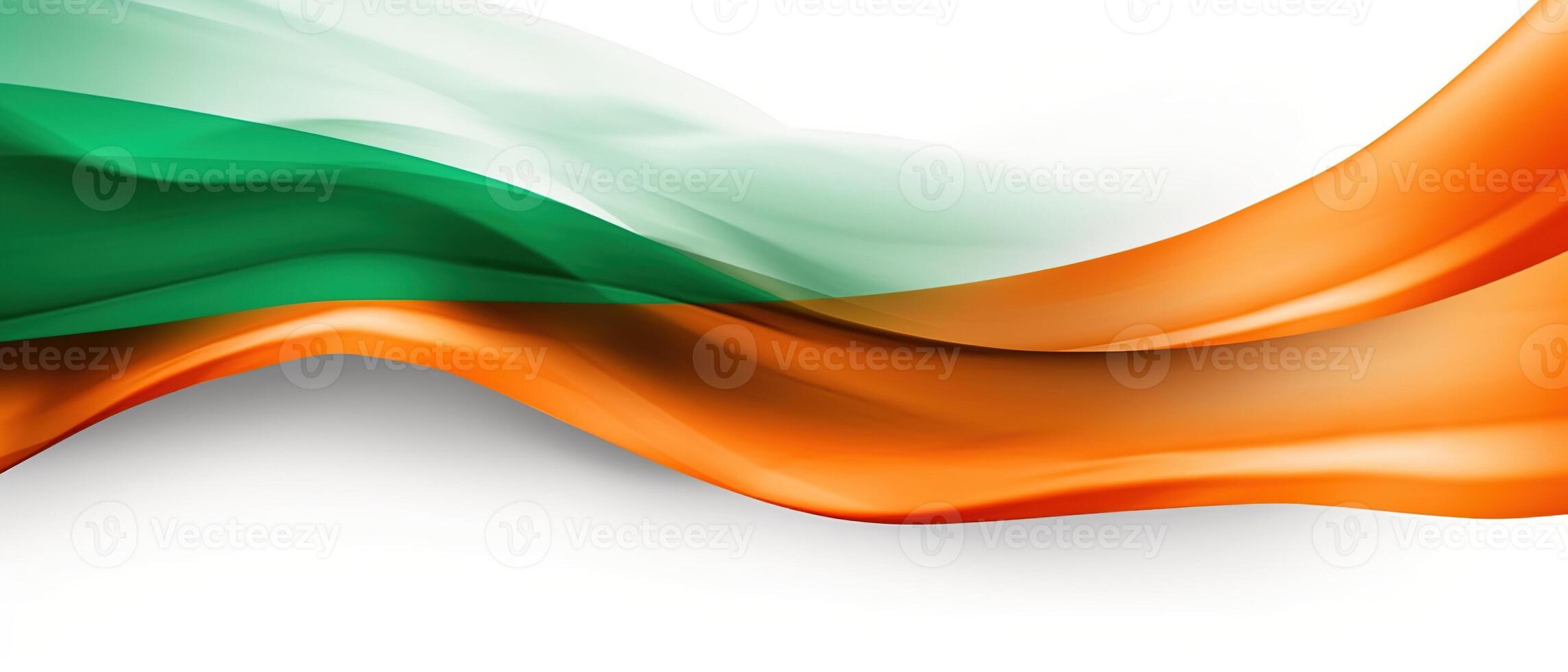 Independence Day concept cover Background with Waving flag in watercolor effect. . photo