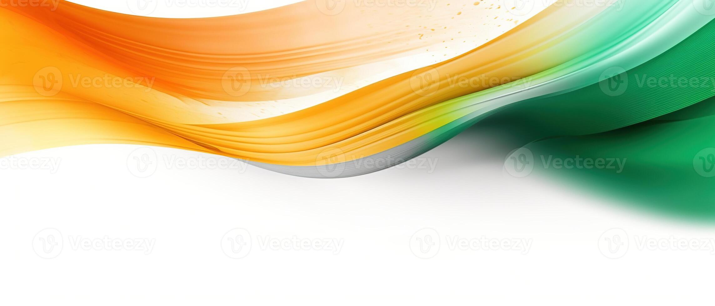 Independence Day concept cover Background with Waving flag in watercolor effect. . photo