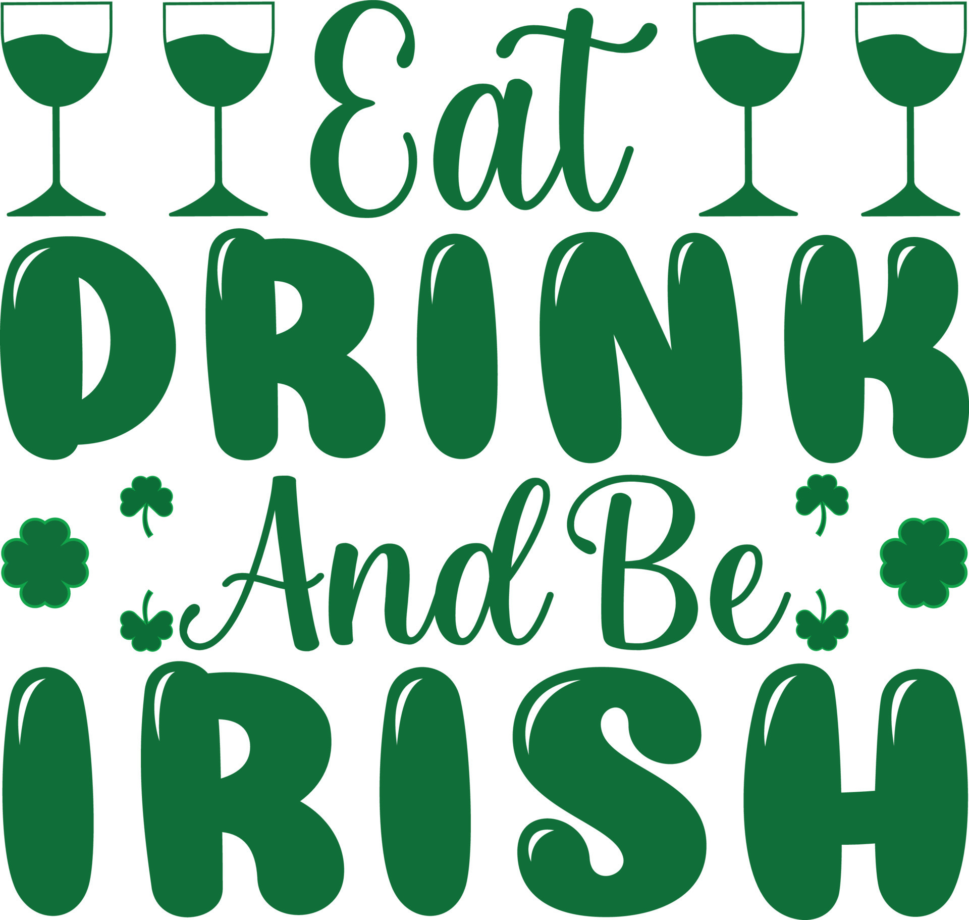 Eat Drink and be Irish T-shirt Design 23893348 Vector Art at Vecteezy