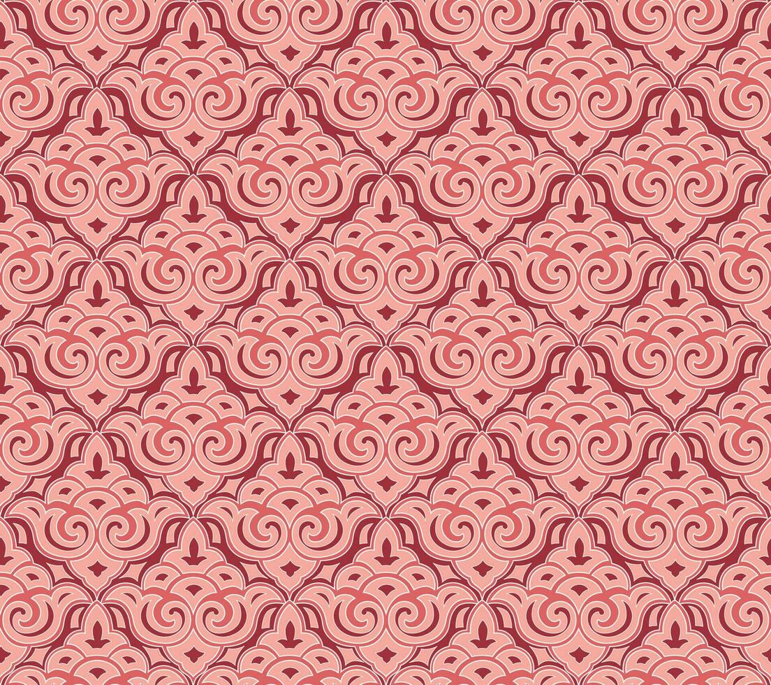 Abstract floral seamless textile pattern. Flourish tiled oriental
