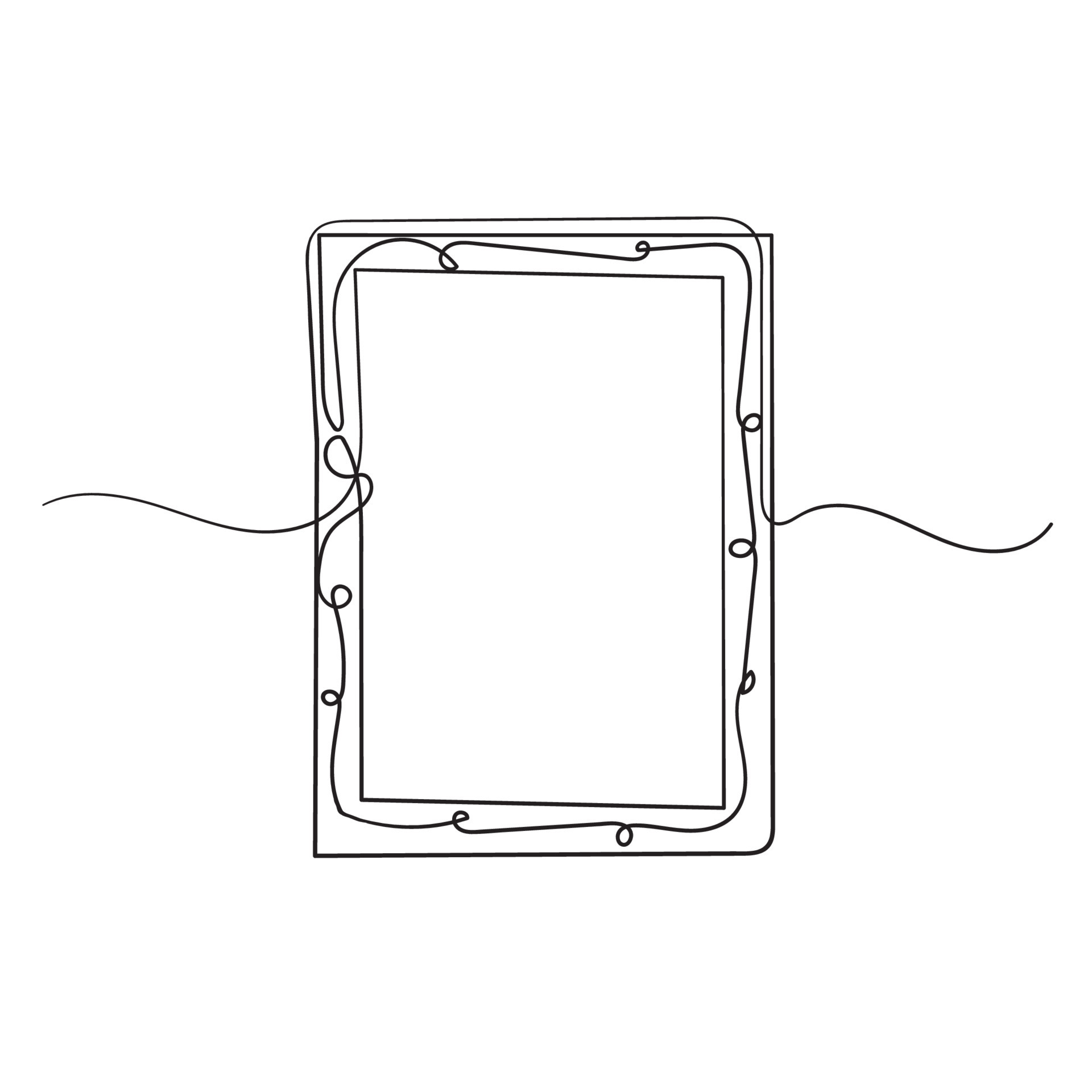 continuous line drawing rectangle frame illustration 23893547 Vector