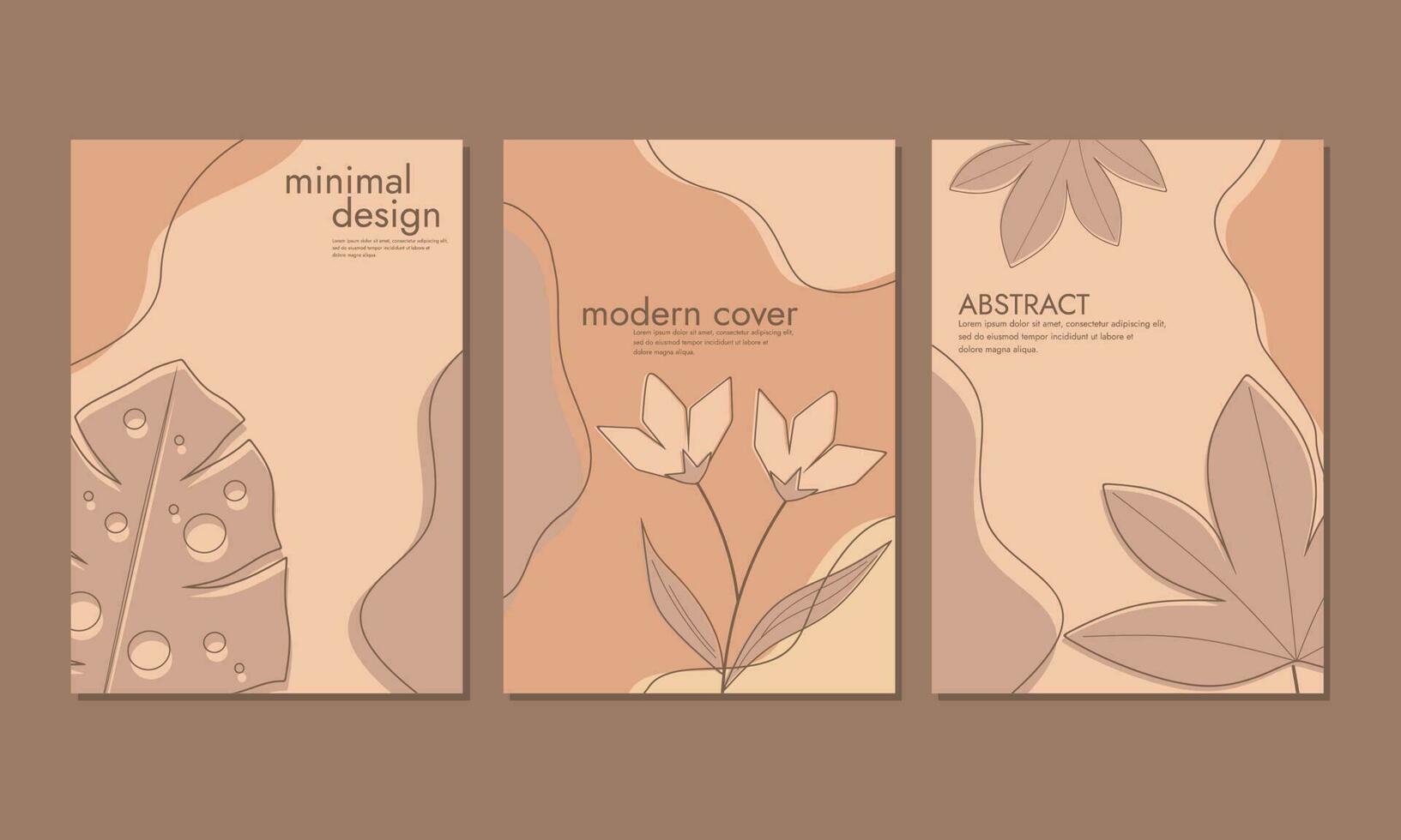 Cover page templates. abstract botanical background. A4 size layout. Applies to notebooks, planners, brochures, books, catalogs. Vector design.