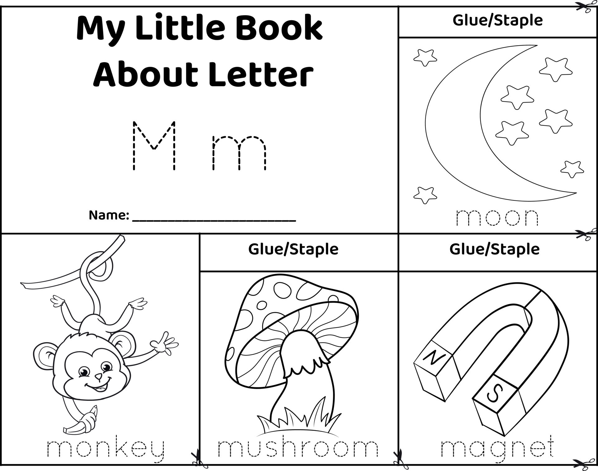 Logical printable worksheet alphabet beginning sounds flip book in