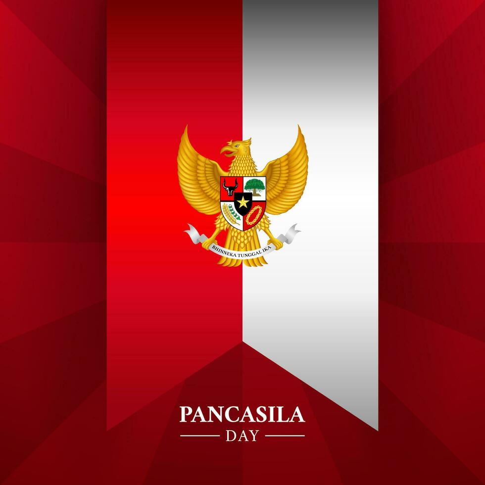 Gradient pancasila day template vector