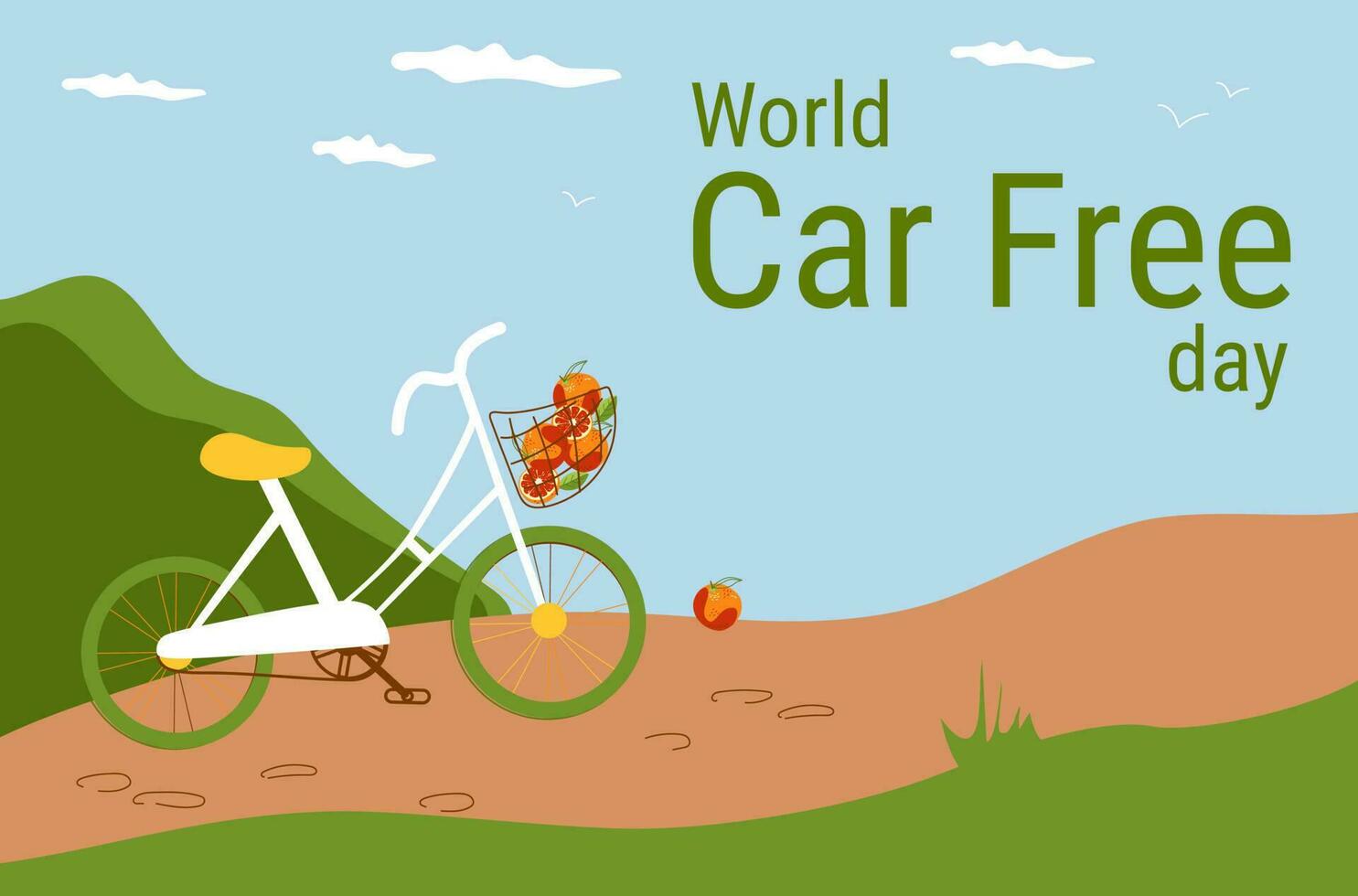 Banner for World Car Free Day vector