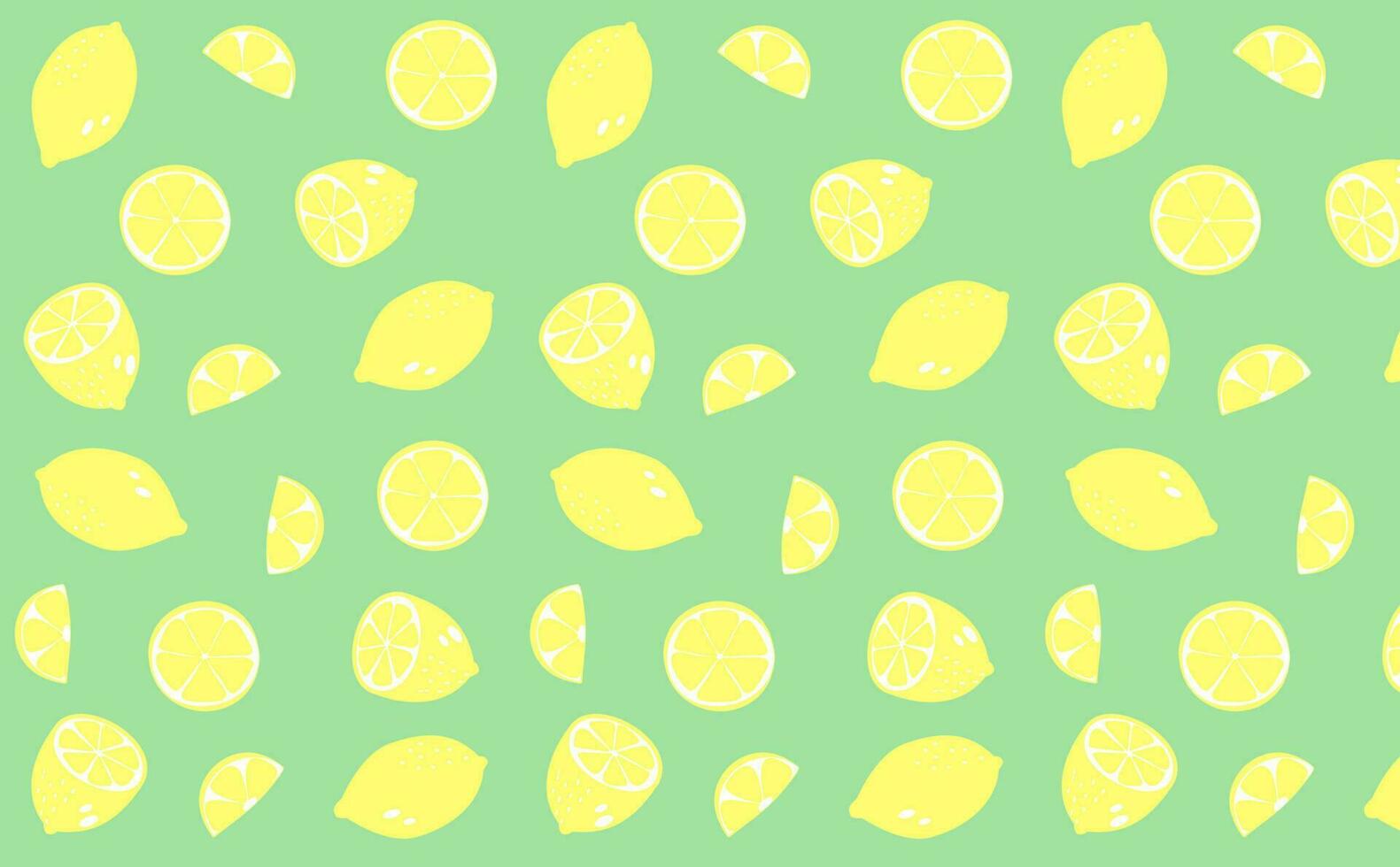 Seamless pattern citrus fruit lemon on a mint background.Vector background abstraction. eps10 vector