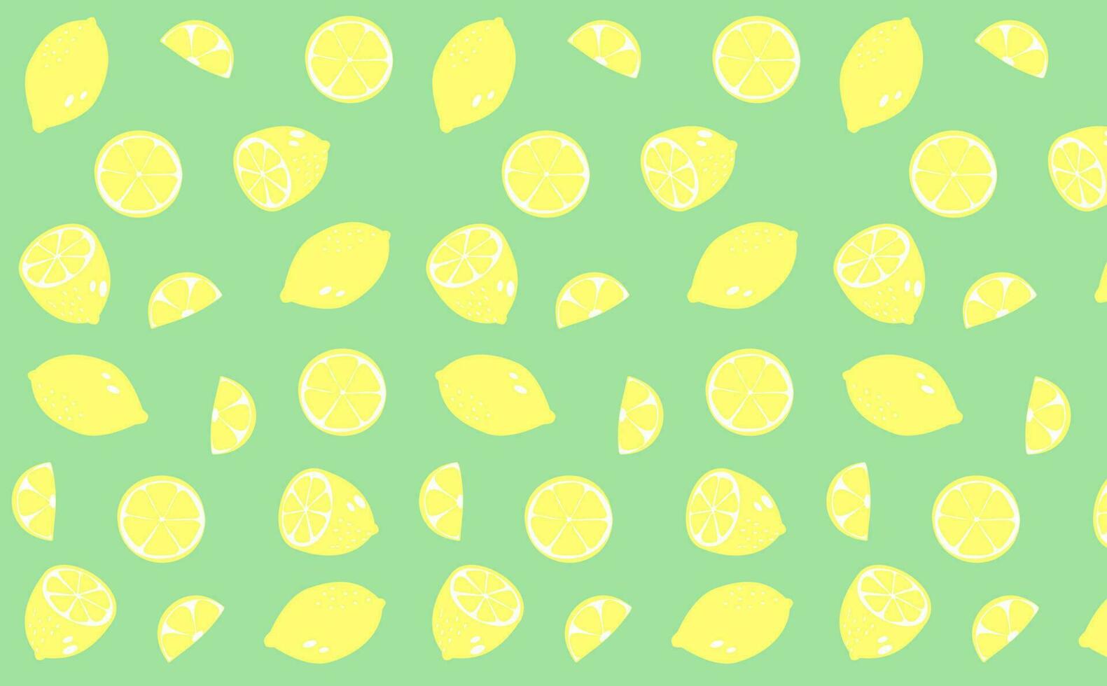 Seamless pattern citrus fruit lemon on a mint background.Vector background abstraction. eps10 vector