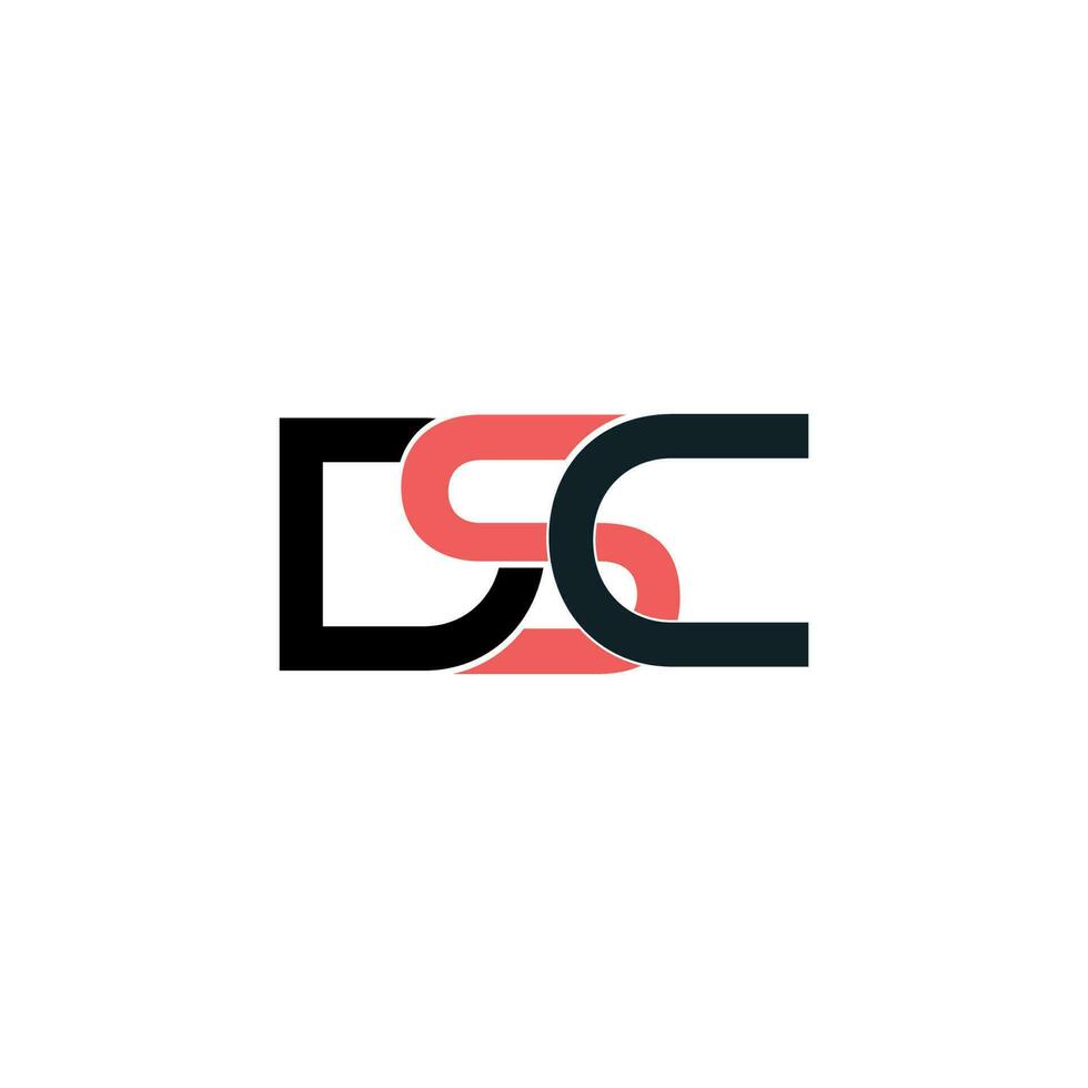 DSC  letter original monogram logo design vector