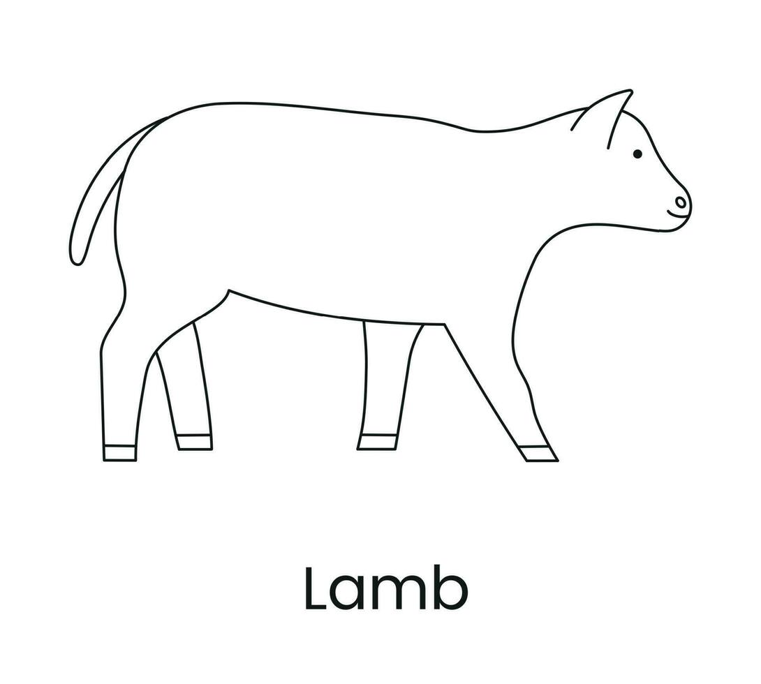 Lamb icon in vector, linear illustration. vector