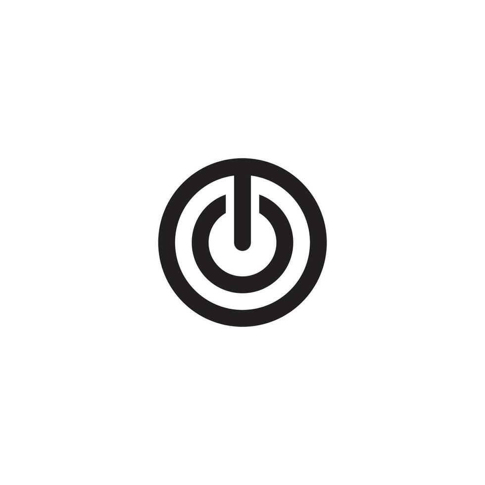 Power Button logo or icon design vector