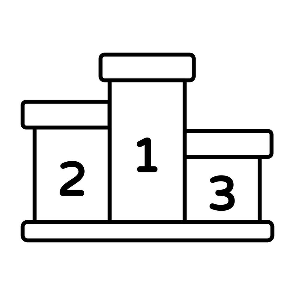 Position ranking board, icon of leaderboard vector