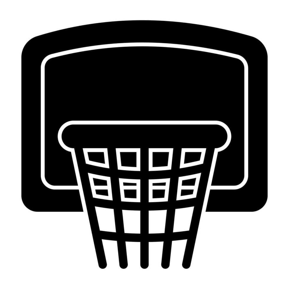 icono de aro de baloncesto en estilo editable vector