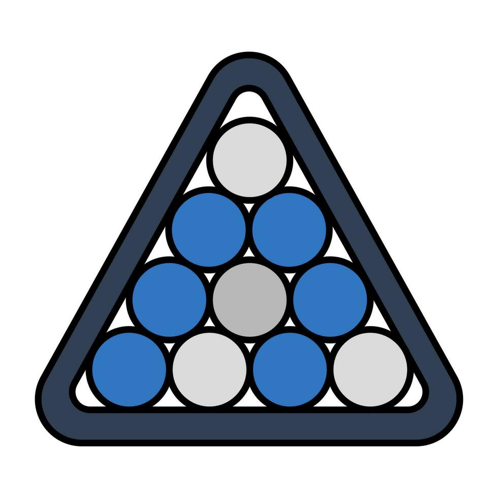 Pool balls icon, flat design of billiard balls vector