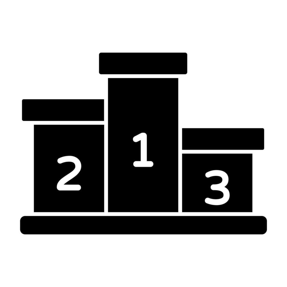 Position ranking board, icon of leaderboard vector