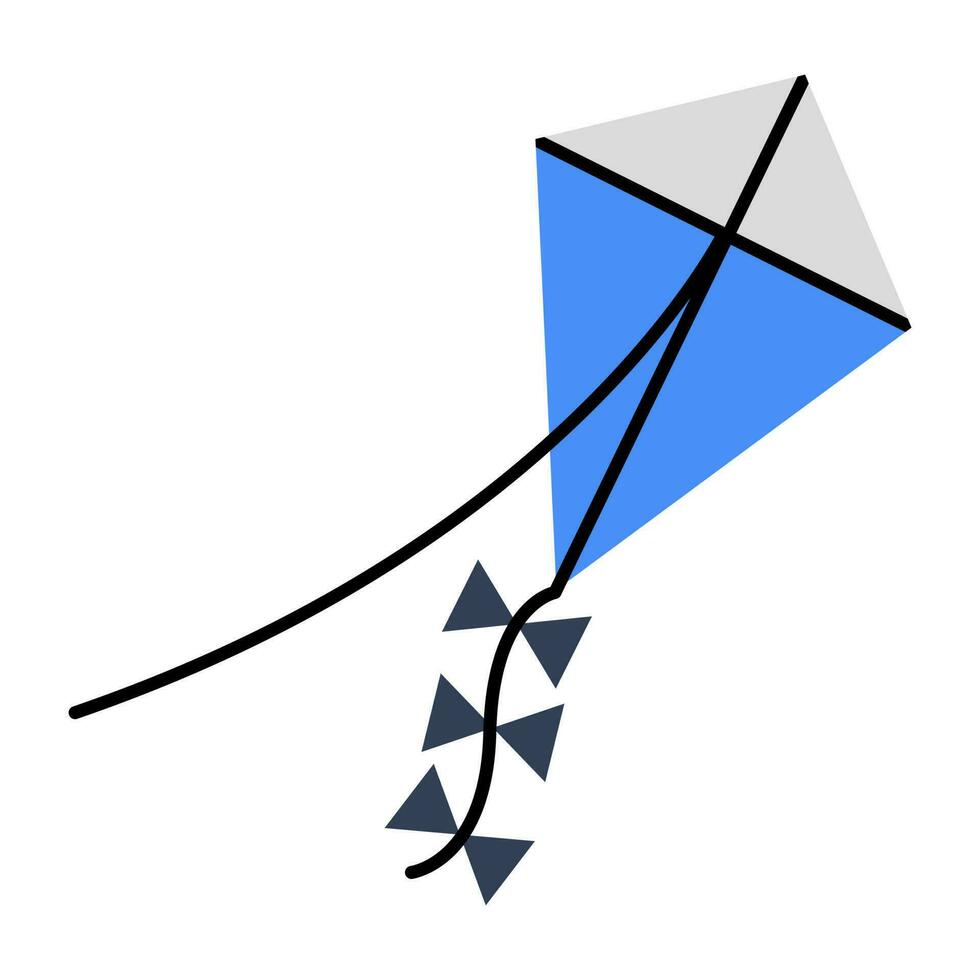 An editable design icon of kite vector