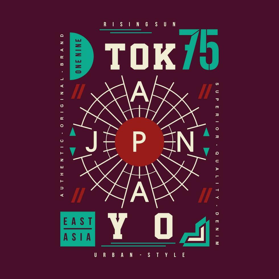 tokio Japón, este Asia, gráfico diseño, tipografía vector, ilustración, para impresión t camisa, frio moderno estilo vector