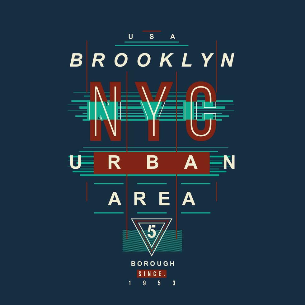 brooklyn nuevo York gráfico, tipografía t camisa, vector diseño ilustración, bueno para casual estilo